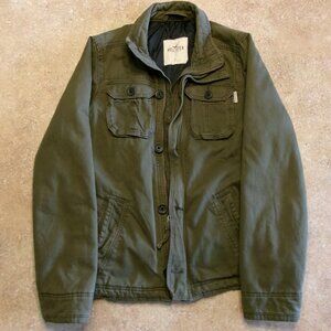 Hollister Men's Lined Military Style Field Jacket Large